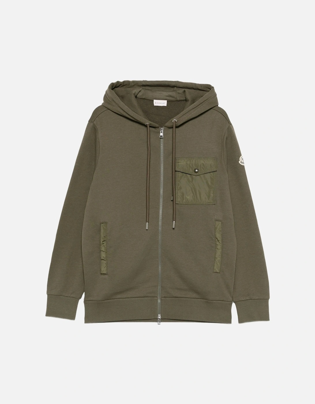 Zip Up Pocket Detail Hooded Top Green, 6 of 5