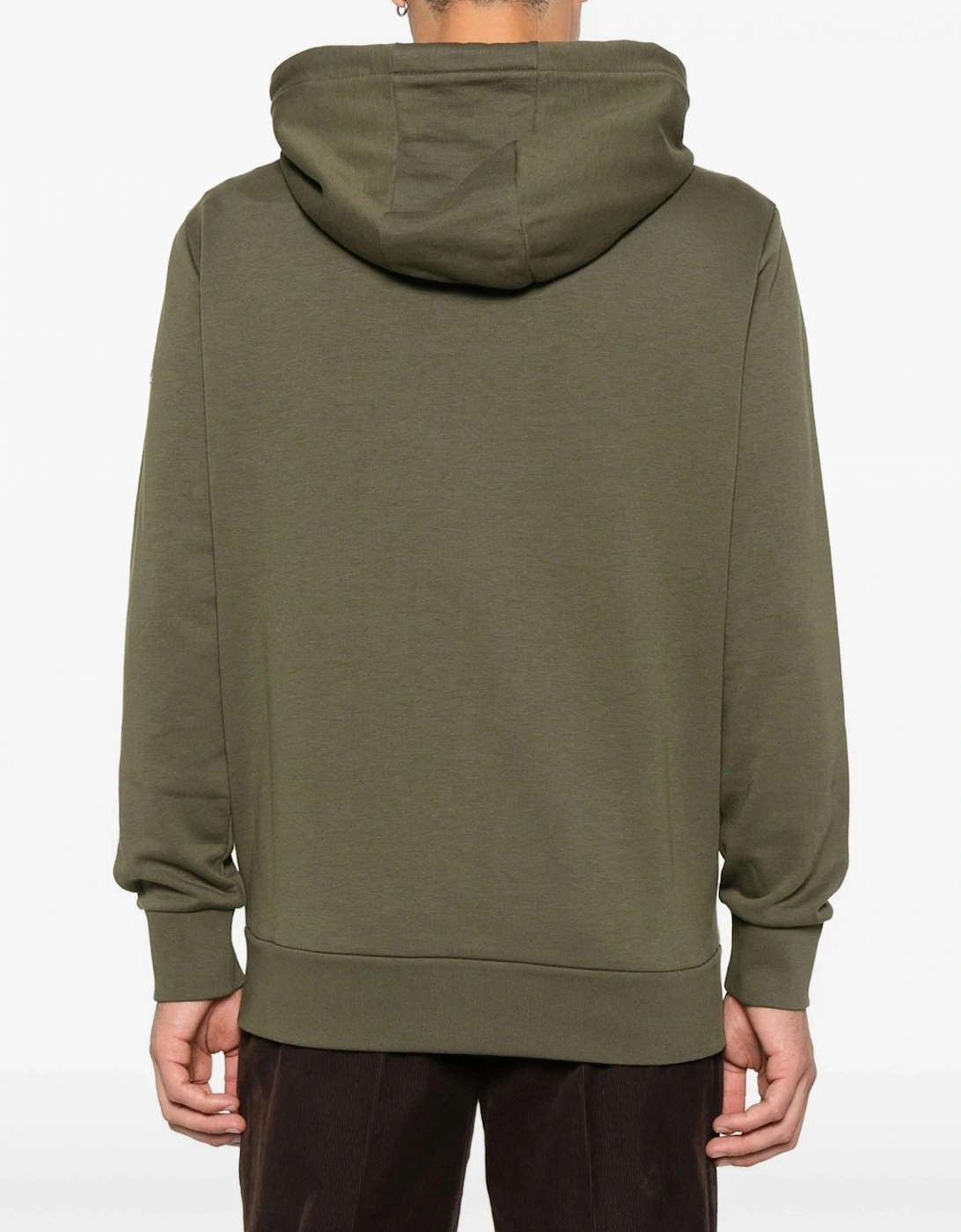 Zip Up Pocket Detail Hooded Top Green
