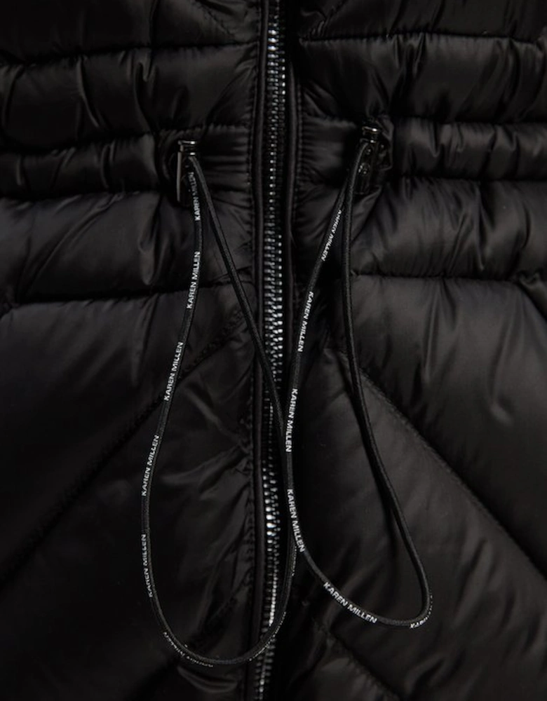 Real Down Knee Length Packable Coat