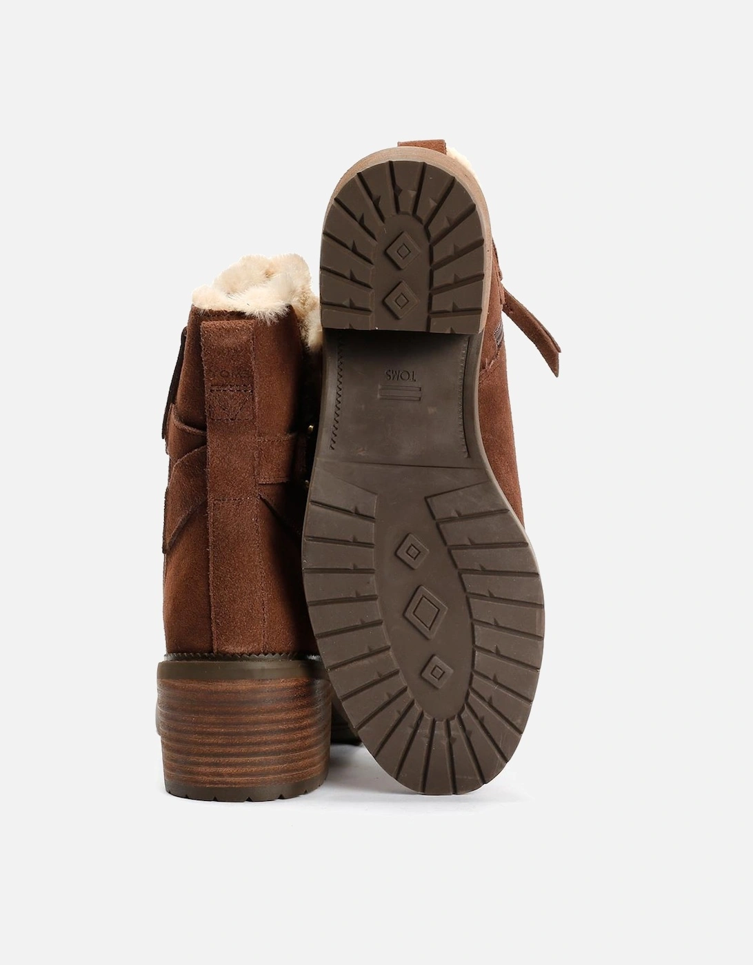 Hailey Buckle Suede Women's Dark Brown Boots