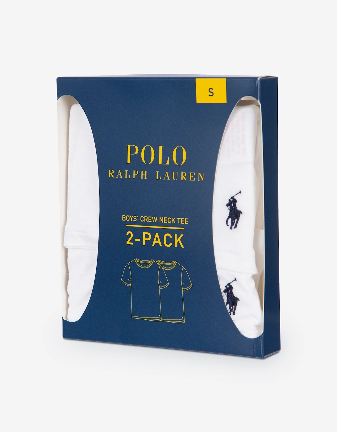 Boys 2 Pack Cotton T-Shirt Set in White