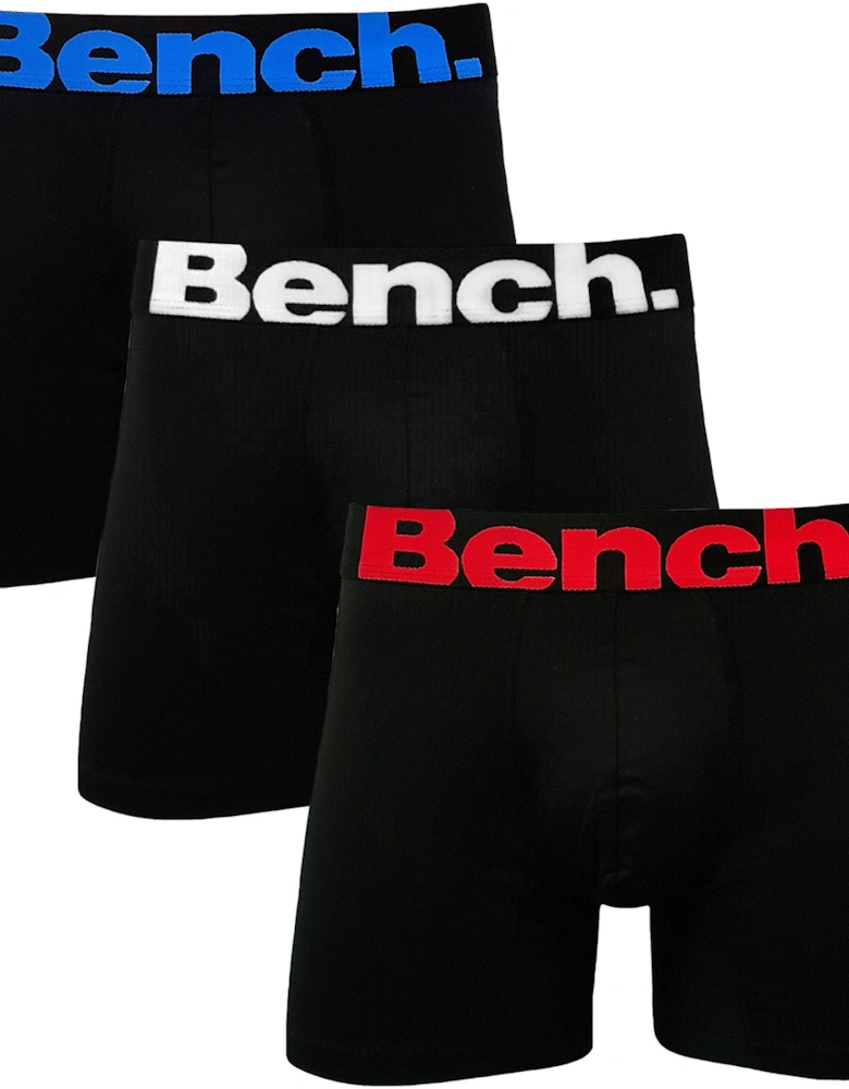 Mens Macron 3 Pack Premium Performance Boxer Shorts - Black
