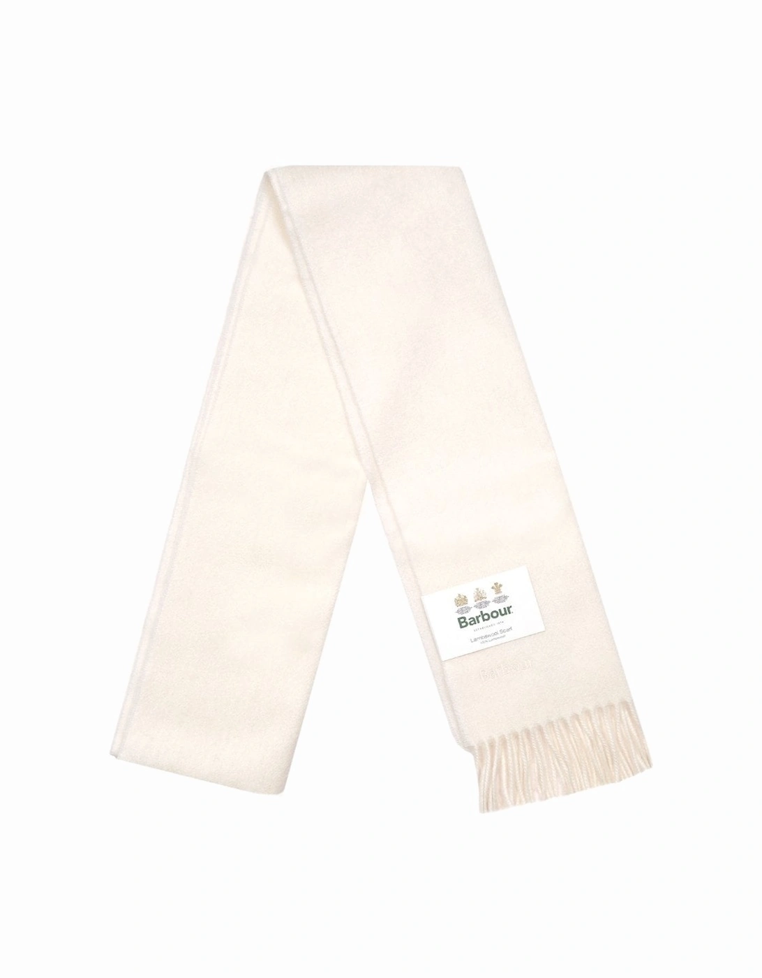 Barbour Plain Lambswool Scarf - Cream - Size: ONE size