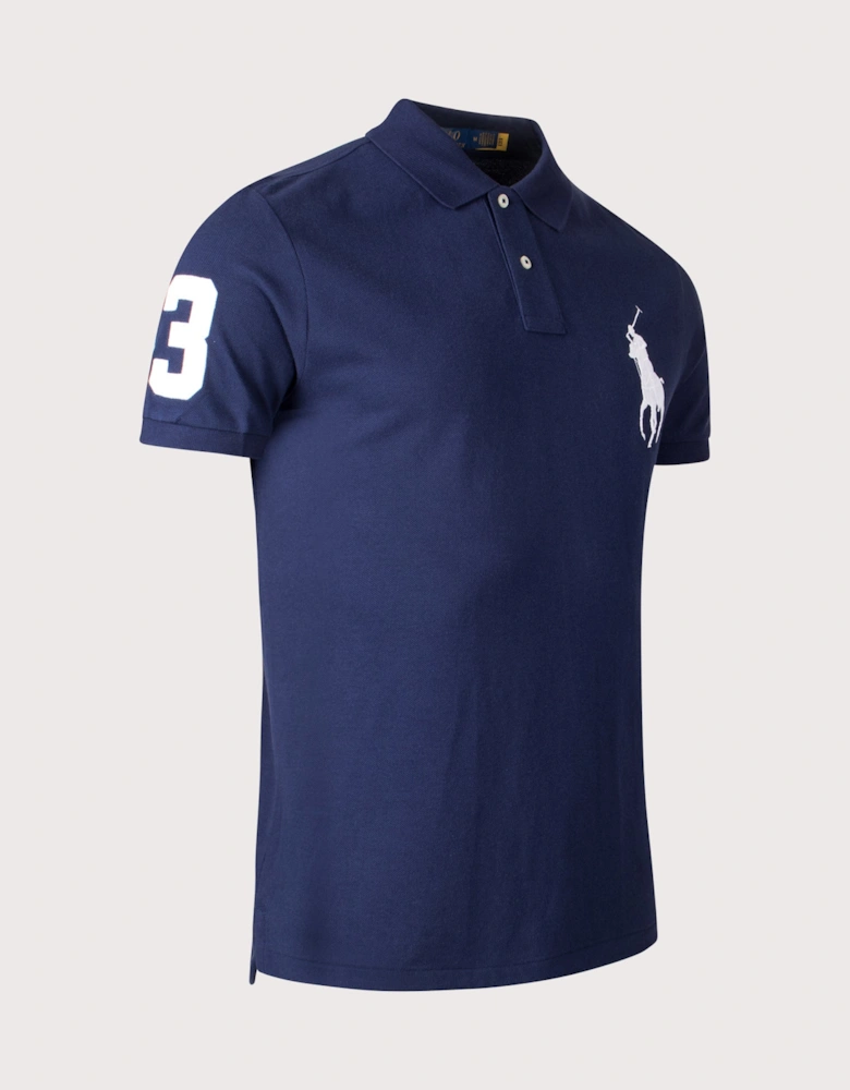 Custom Slim Fit Big Pony Mesh Polo Shirt