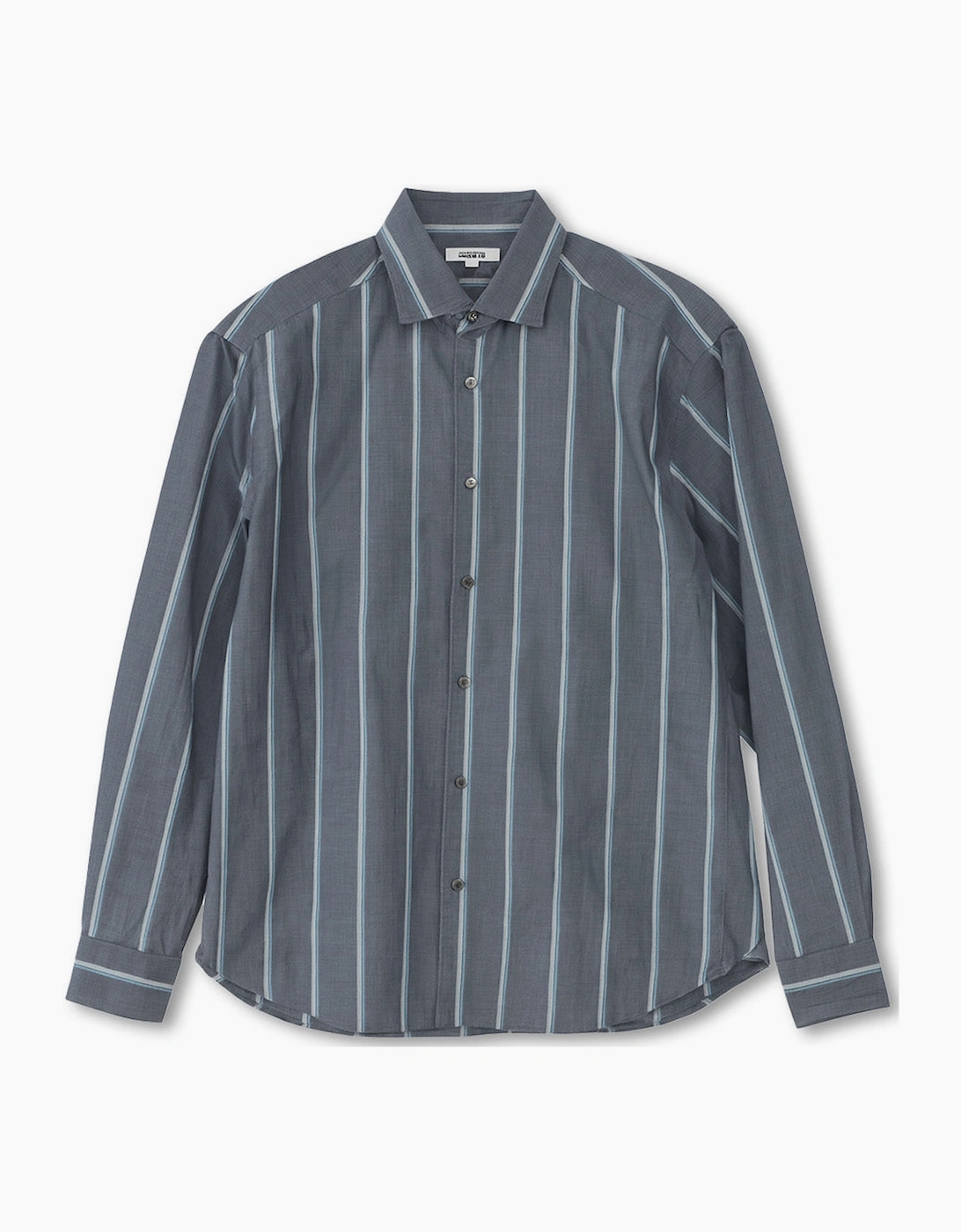 Men's Men's Boglioli Striped Blue Long Sleeve Shirt - Size: 40 15.3/4