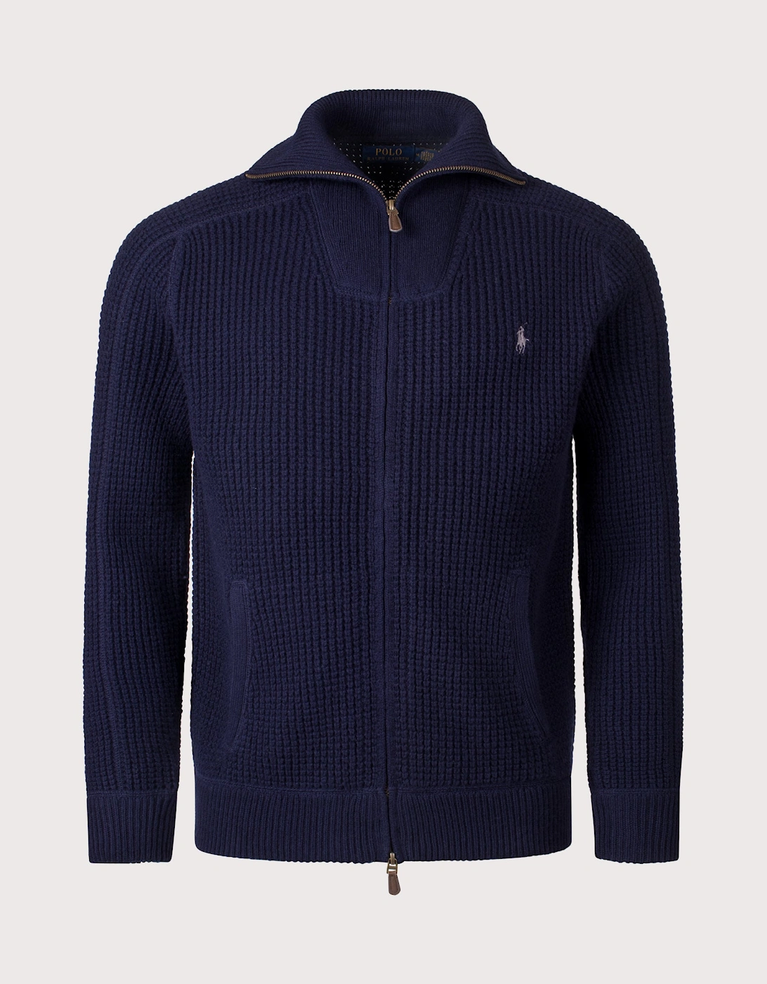 Waffle Knit Zip Through Jumper, 5 of 4