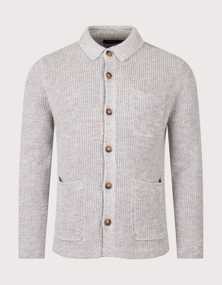 Textured Cotton Cardigan