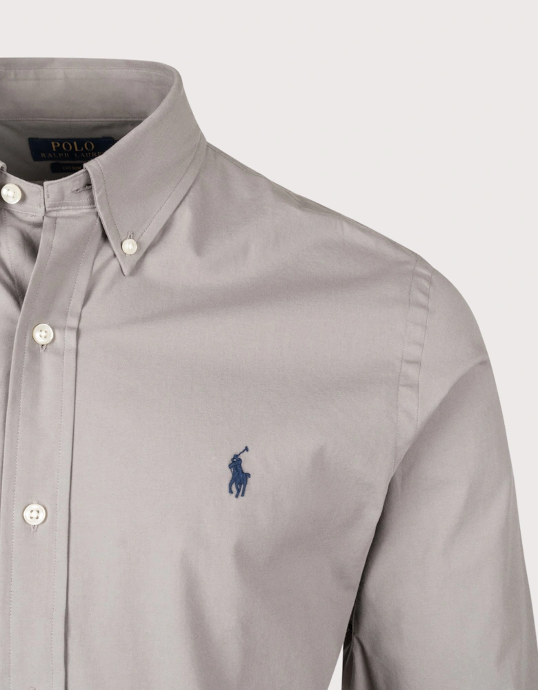 Custom Fit Stretch Poplin Shirt