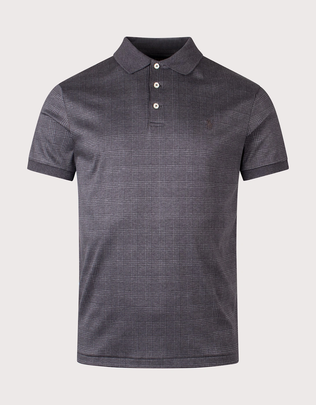 Custom Slim Fit Glen Plaid-Print Polo Shirt, 4 of 3