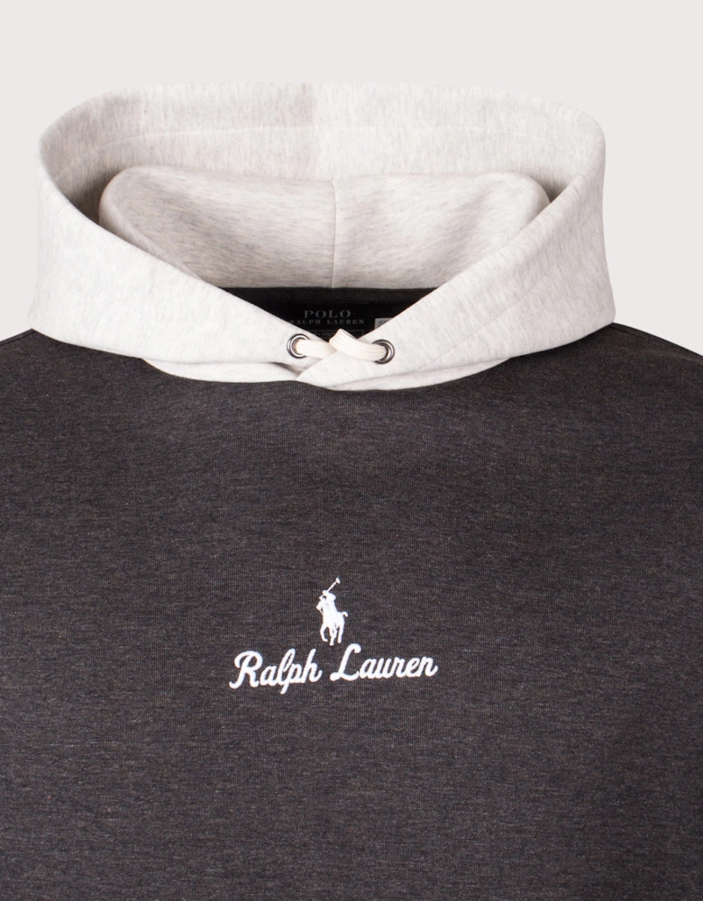 Relaxed Fit Double Knit Logo Hoodie
