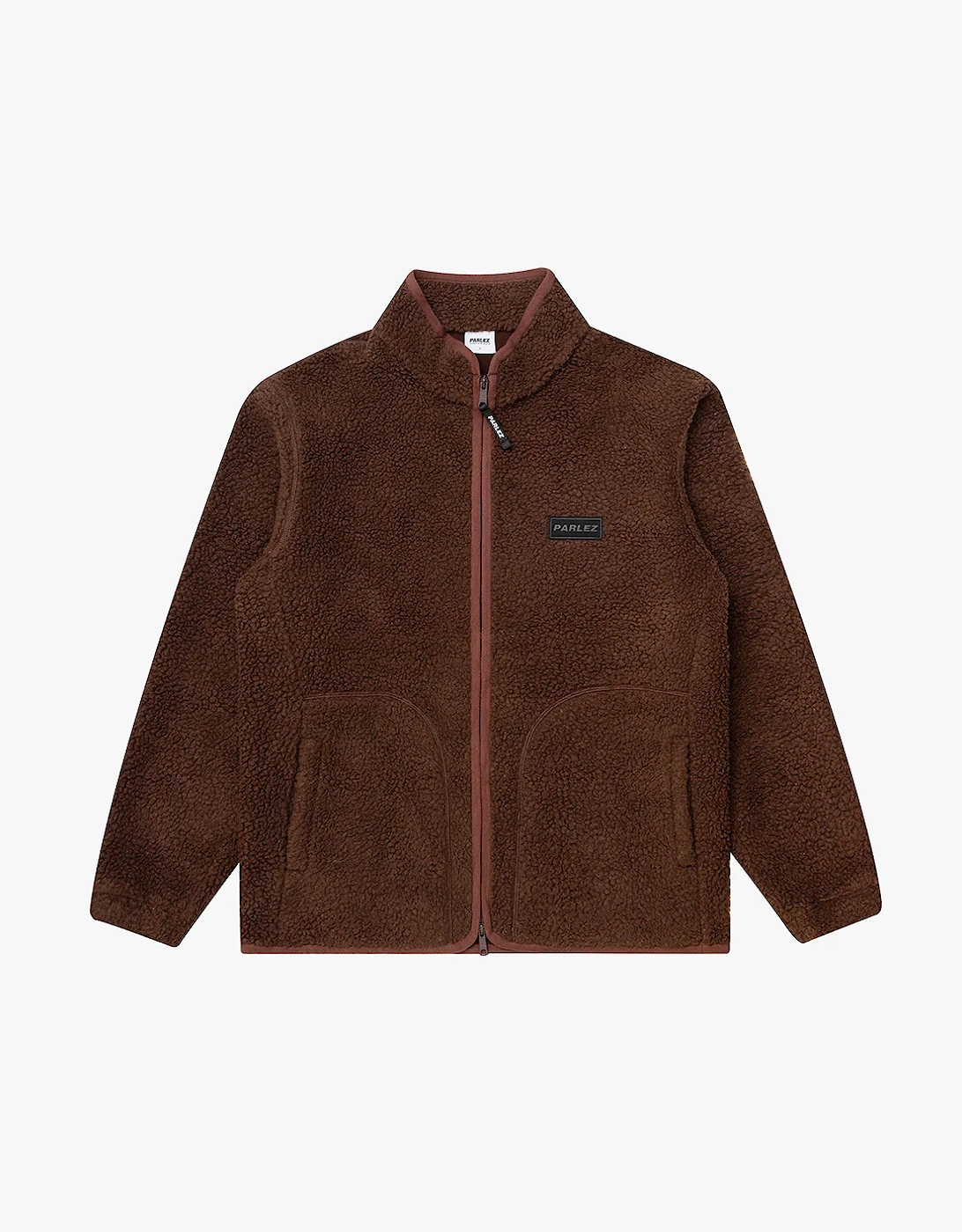 Men's Parlez Amity Zip Thru Coffee Fleece - Brown - Size: Regular/40