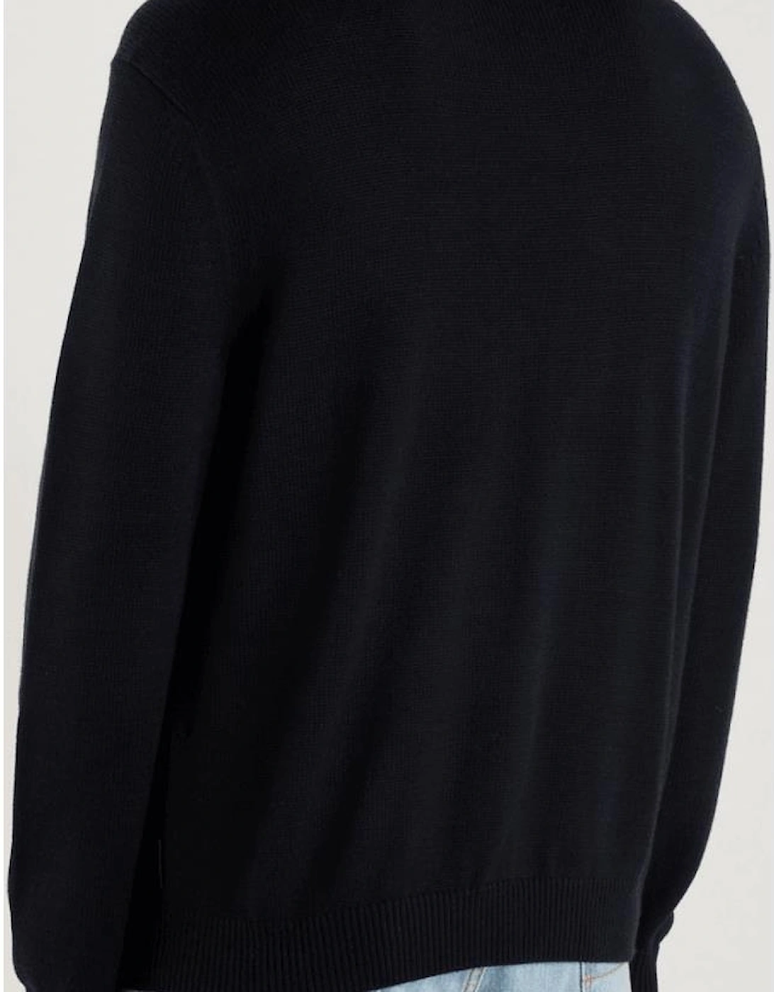 Ribbed Knit Navy Knitwear Jumper
