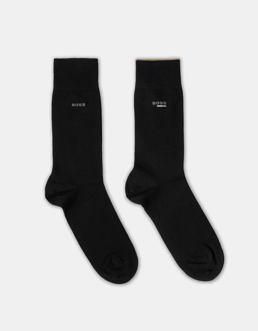 BOSS Orange Mens 2-Pack Iconic Logo Socks - Black 001, 4 of 3