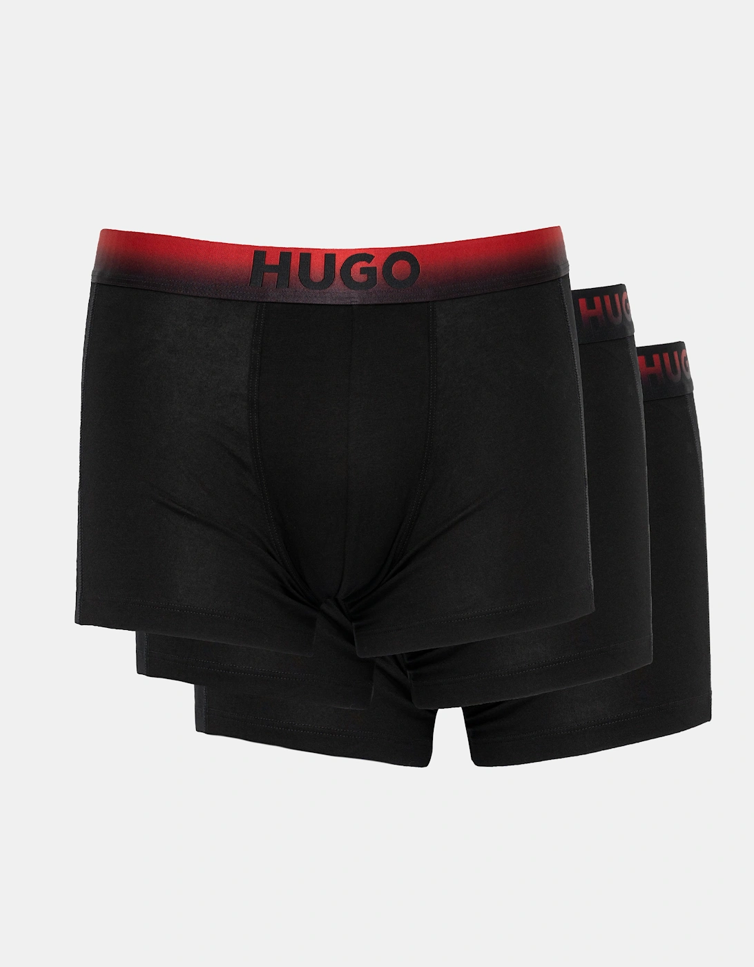 HUGO Mens Spray 3-Pack Trunks - Black 001