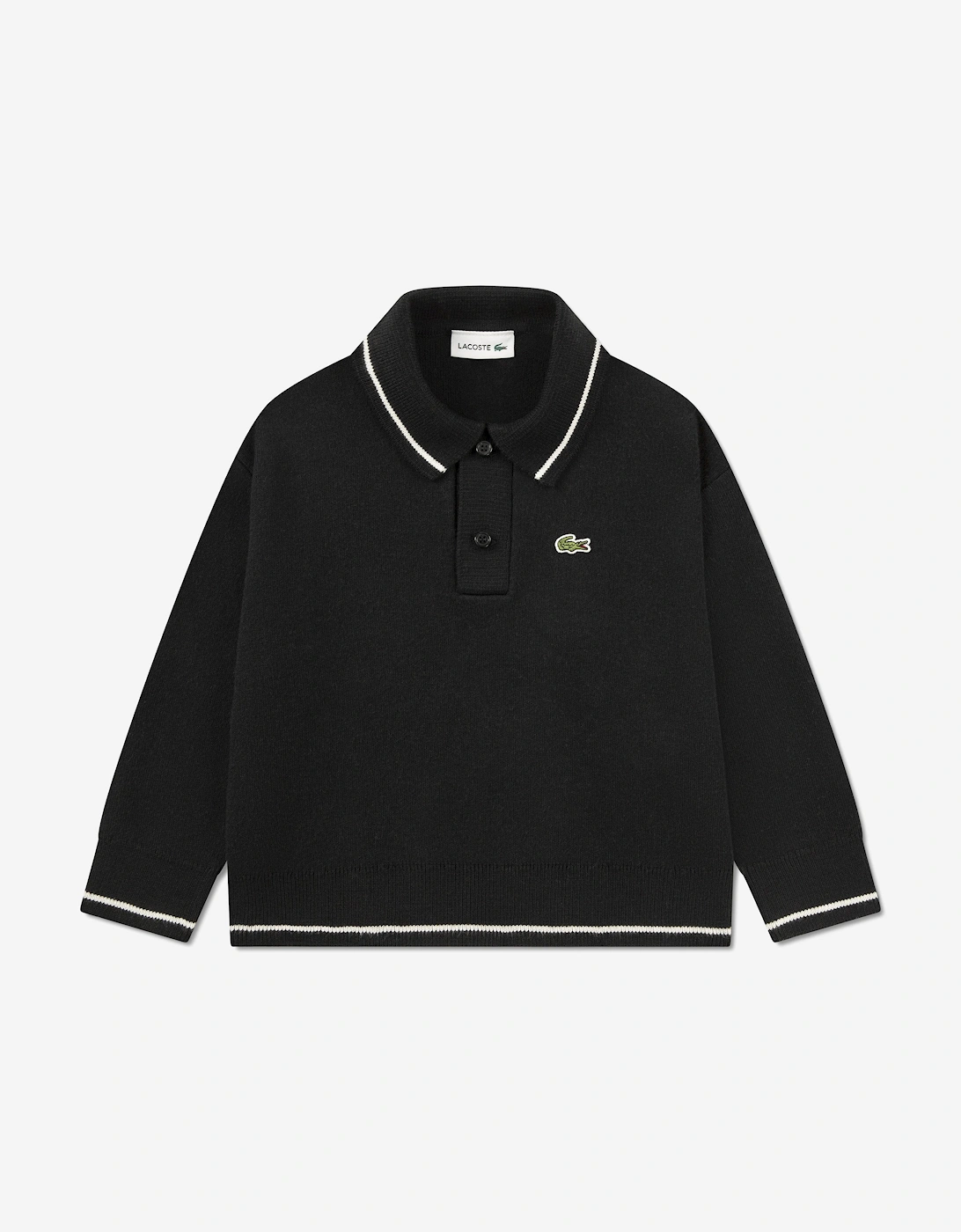 Boys Polo Jumper in Black, 5 of 4