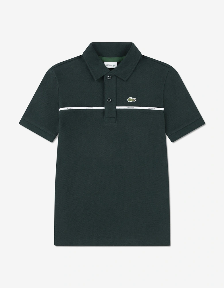 Boys Micro Taping Polo Shirt in Green