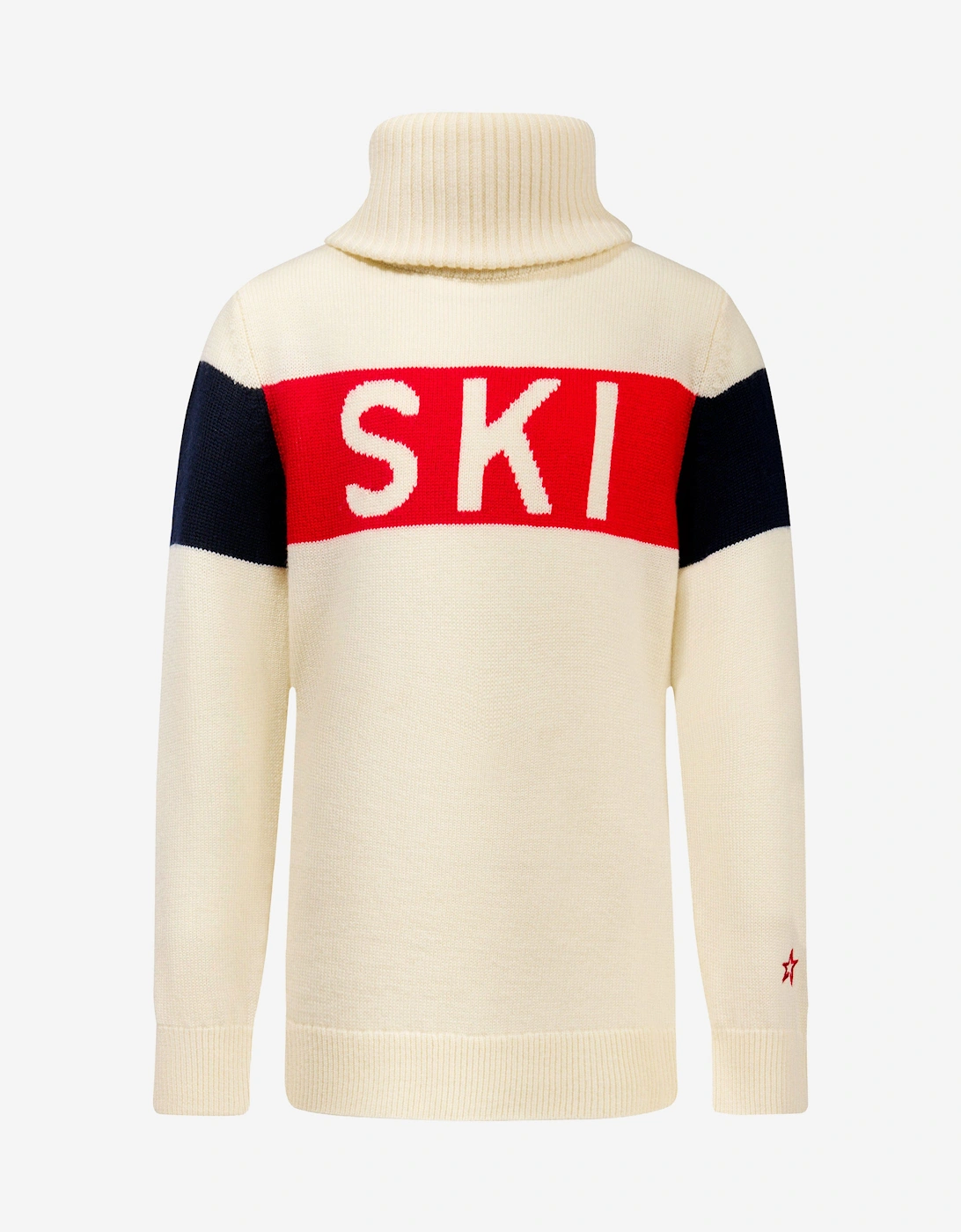 Girls Ski Turtleneck Jumper in Ivory