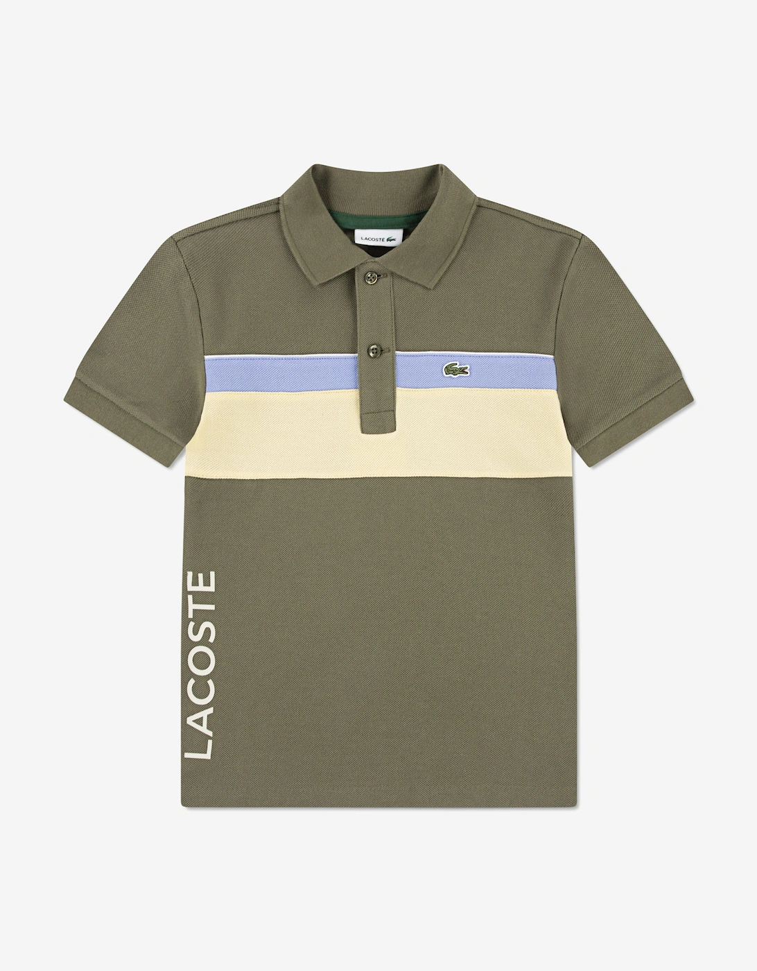 Boys Colourblock Polo Shirt in Green, 5 of 4