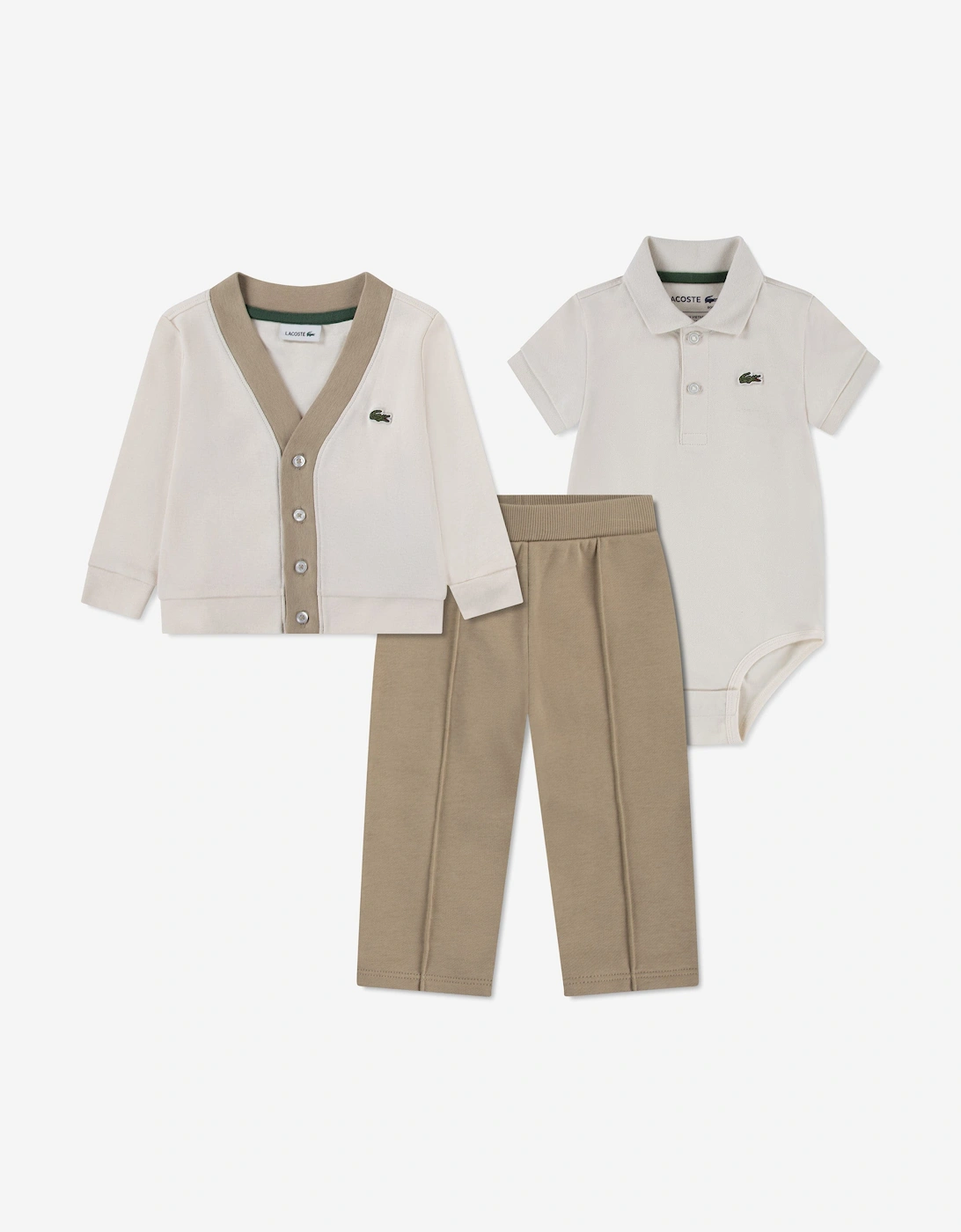 Baby Boys Mon Premier 3 Piece Set in Beige, 6 of 5