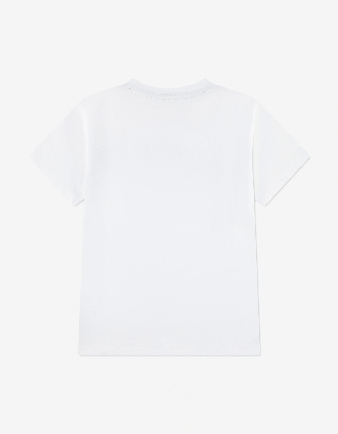 Boys Striped Logo T-Shirt in White