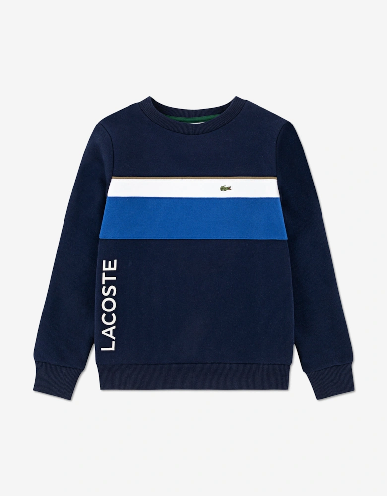 Boys Colourblock Sweatshirt in Navy