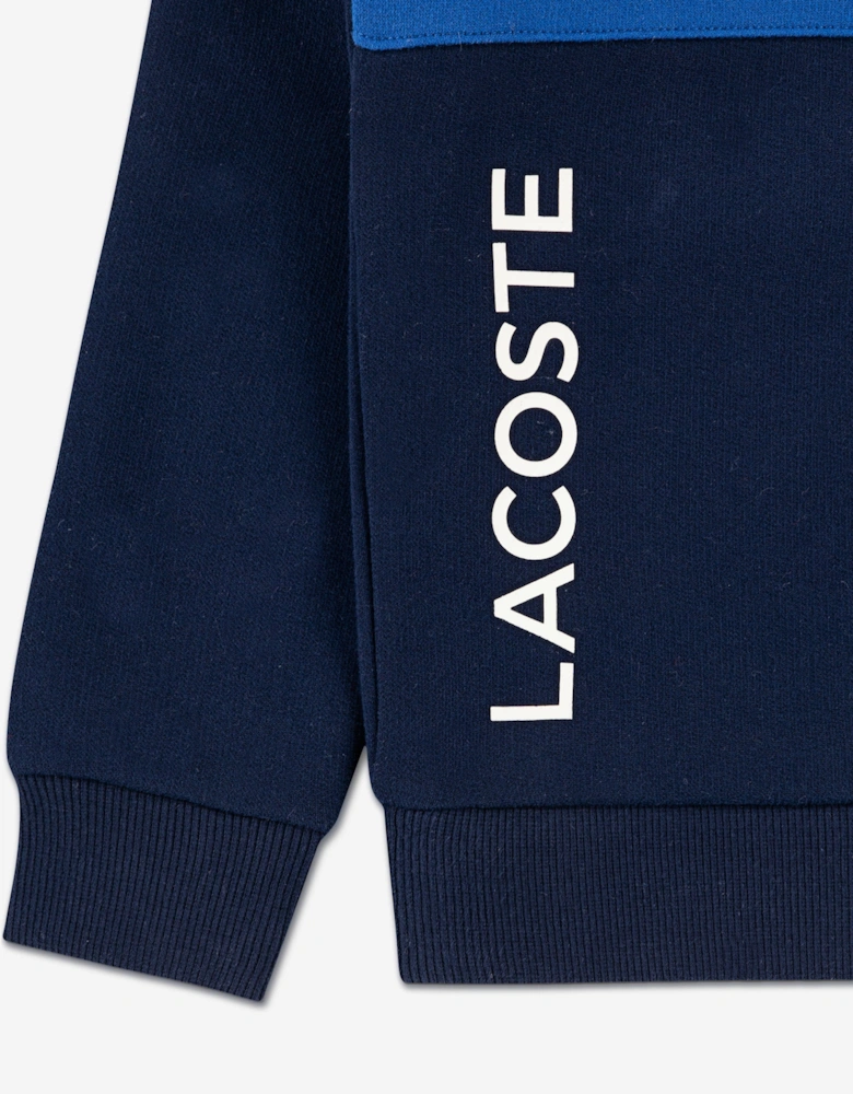 Boys Colourblock Sweatshirt in Navy