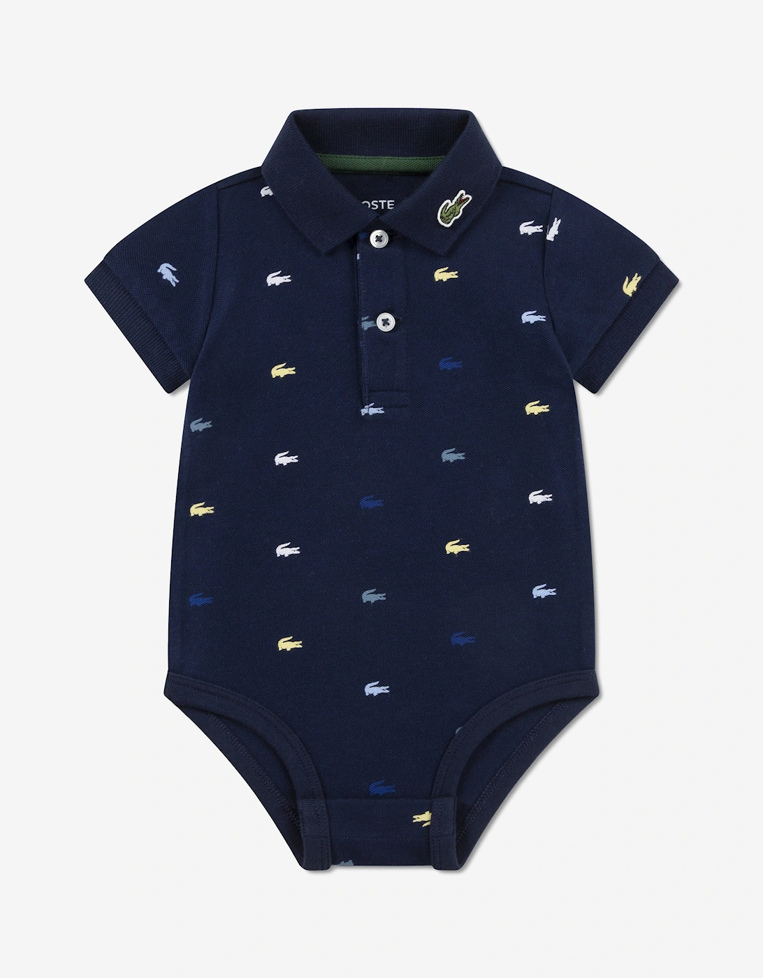 Baby Pique Polo Bodysuit in Navy, 5 of 4