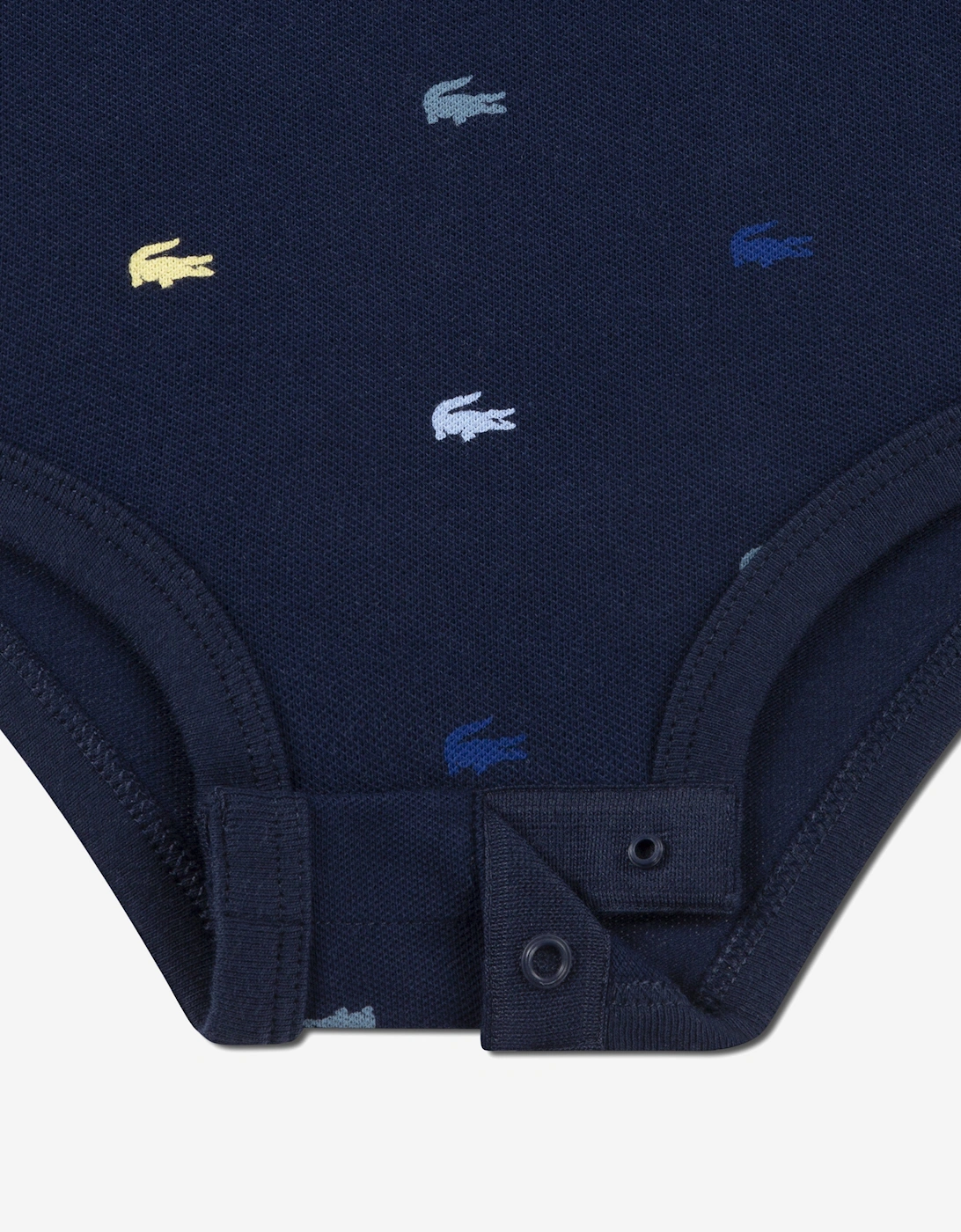Baby Pique Polo Bodysuit in Navy