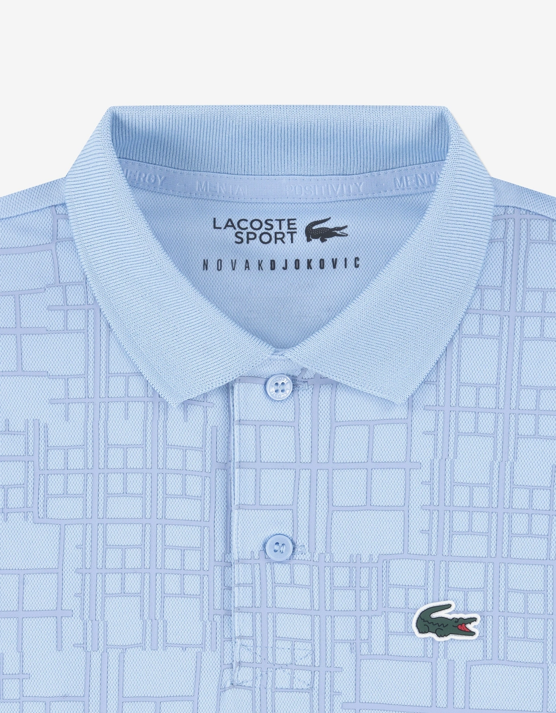 Boys Novak Djokovic Crossed Polo Shirt in Blue