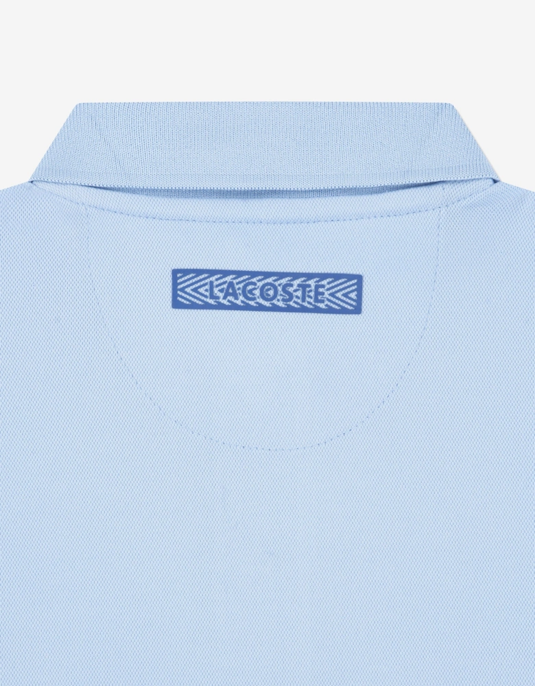 Boys Novak Djokovic Crossed Polo Shirt in Blue