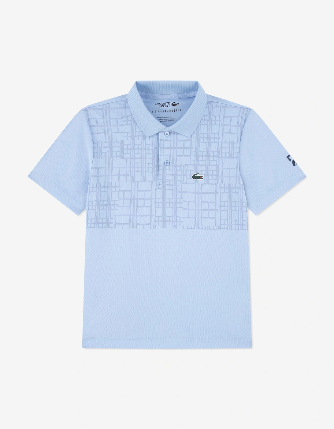 Lacoste Boys Novak Djokovic Crossed Polo Shirt in Blue - Size: 4 years