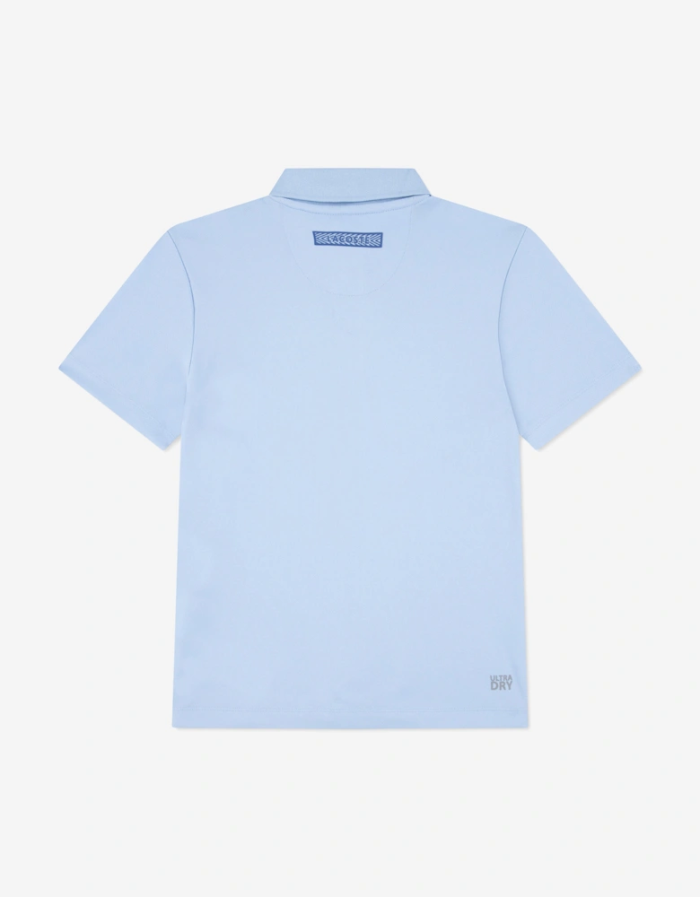 Boys Novak Djokovic Crossed Polo Shirt in Blue