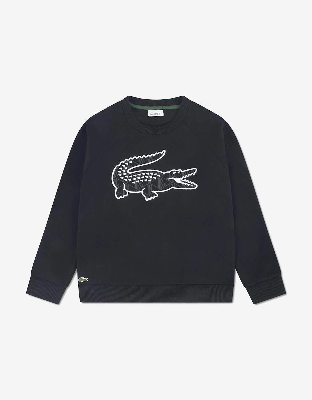 Lacoste Boys Graphic Fleece Sweatshirt in Black - Size: 4 years