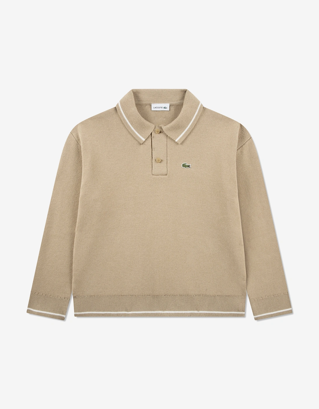 Boys Polo Jumper in Beige, 5 of 4