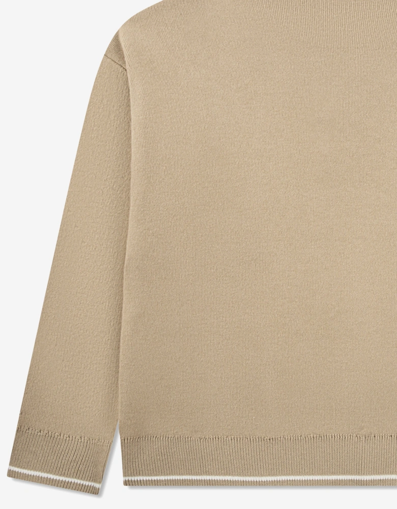 Boys Polo Jumper in Beige