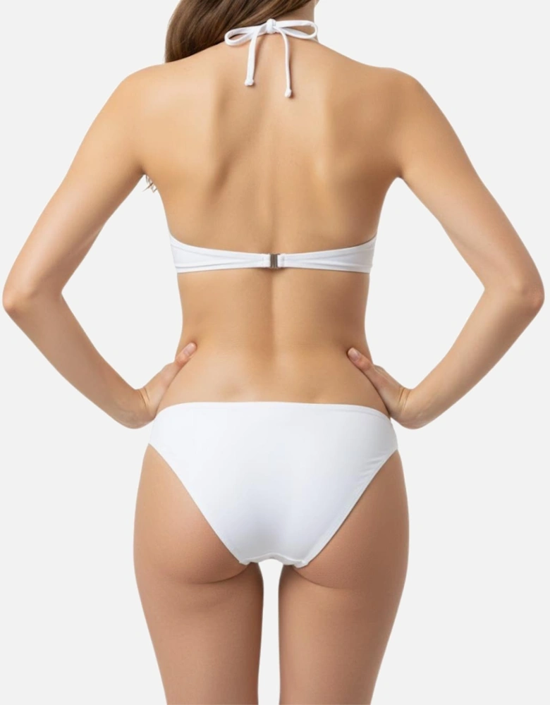 Marissa Hand Embroidered Luxe Bikini Top - White