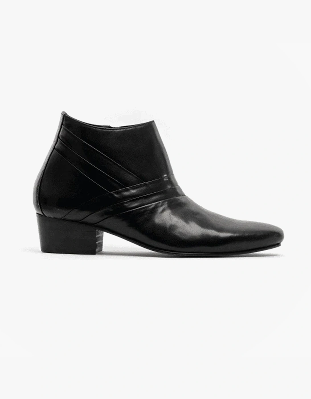 Men's Club Cubano MARIO Mens Leather Cuban Heel Boots Black - Size: 11