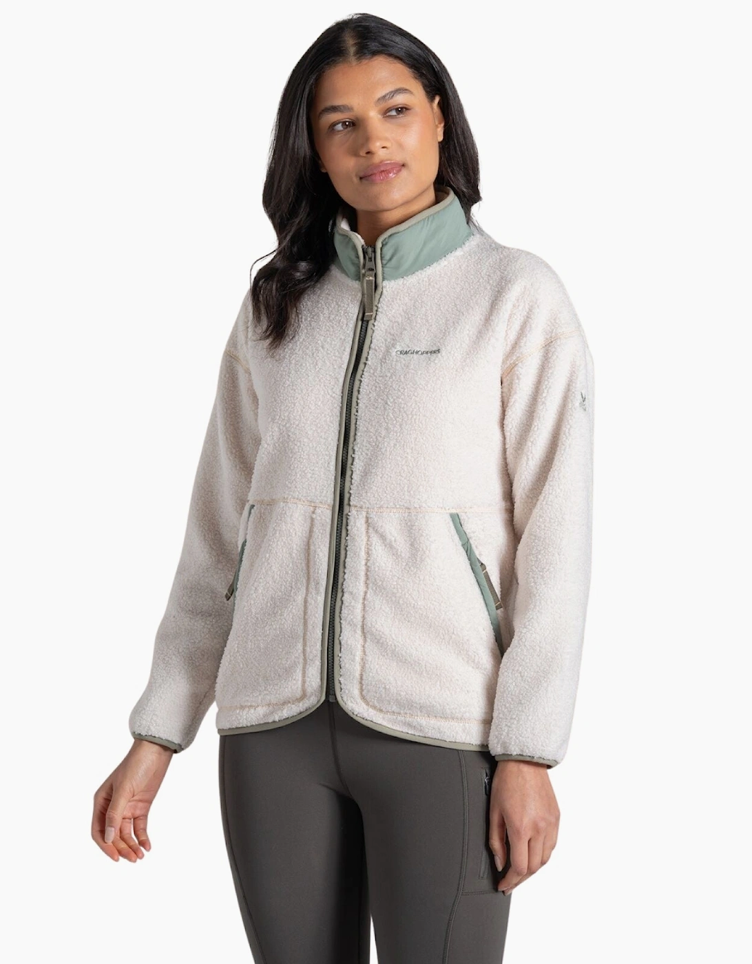 Craghoppers Women's Cream Avens National Trust Full Zip Fleece - Size: 16