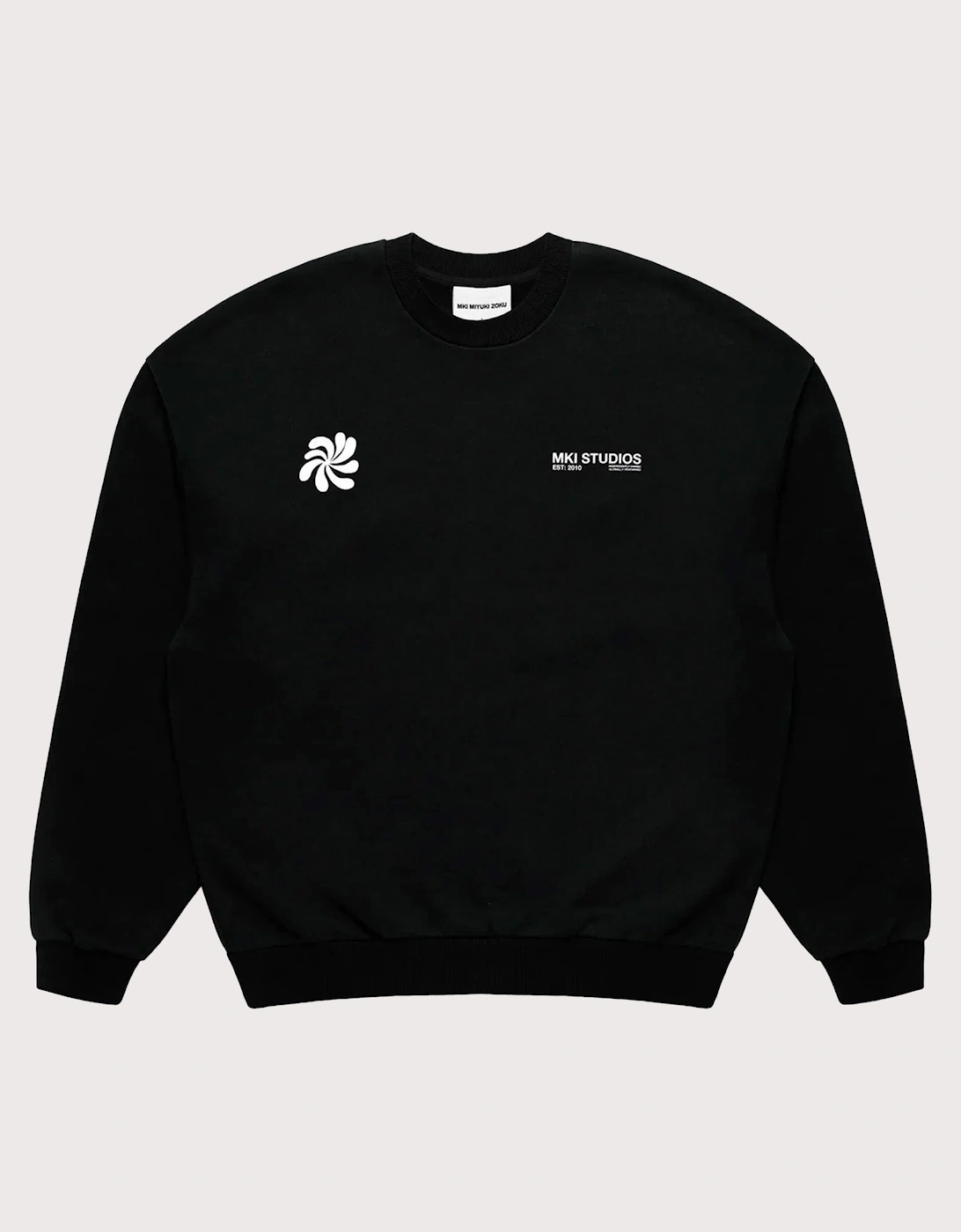 Oversized Abstract Crewneck Sweatshirt