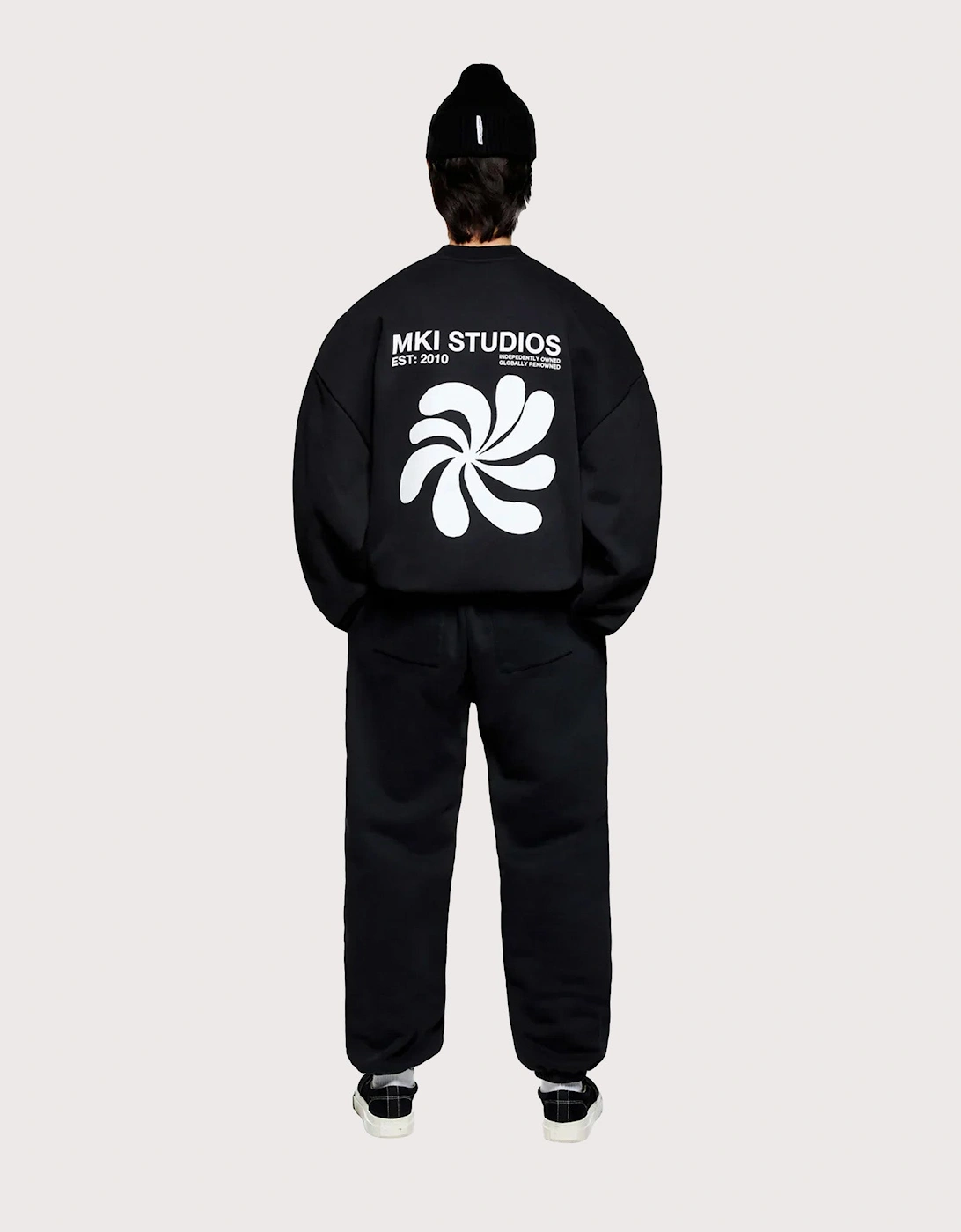 Oversized Abstract Crewneck Sweatshirt