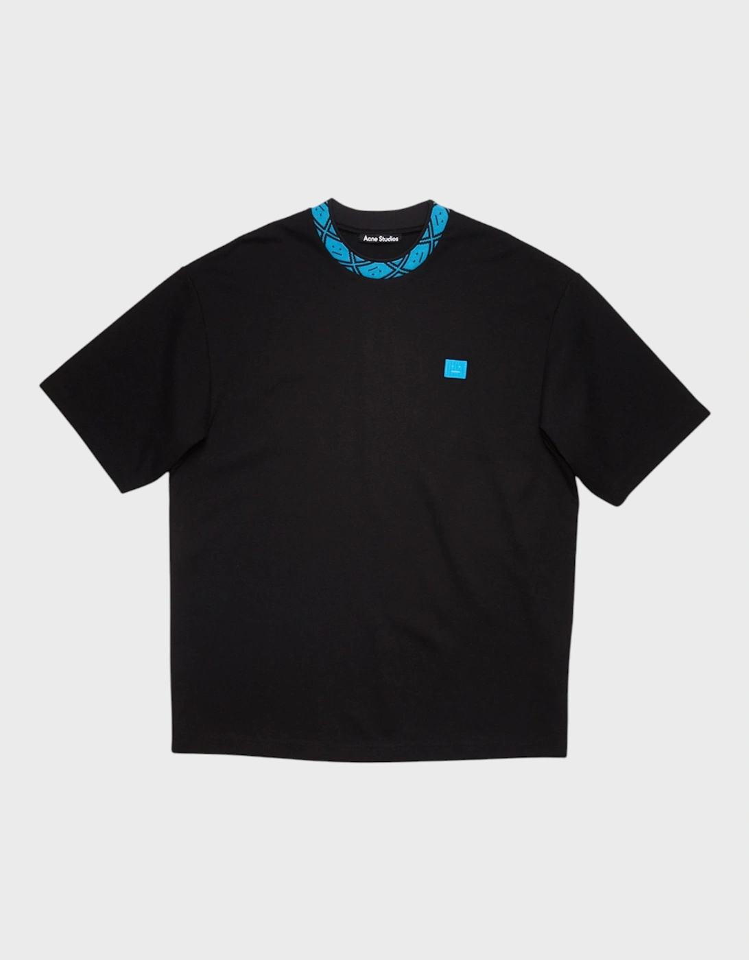 Collar Logo T Shirt Black Blue, 6 of 5