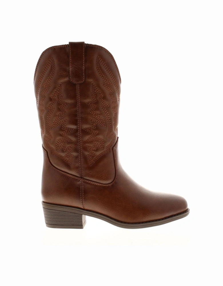 Girls Boots Cowby Ranch brown UK Size