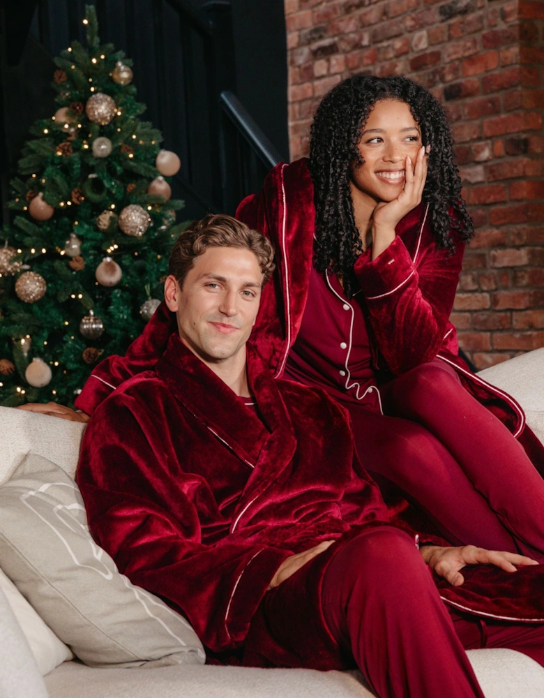 His and Hers Super Plush Robe in Claret