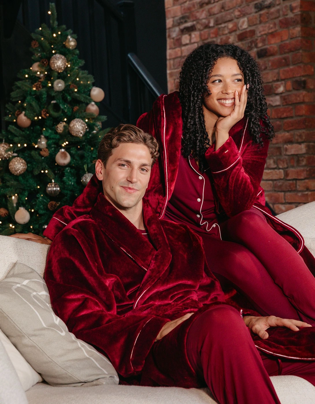 His and Hers Super Plush Robe in Claret, 8 of 7