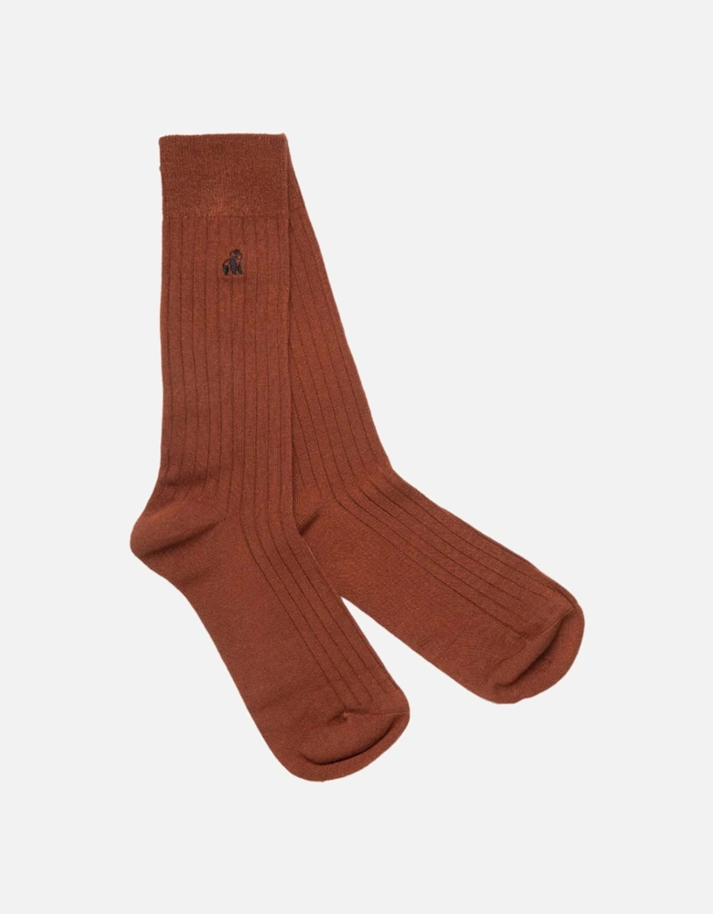 SOCK CHESTNUT BROWN