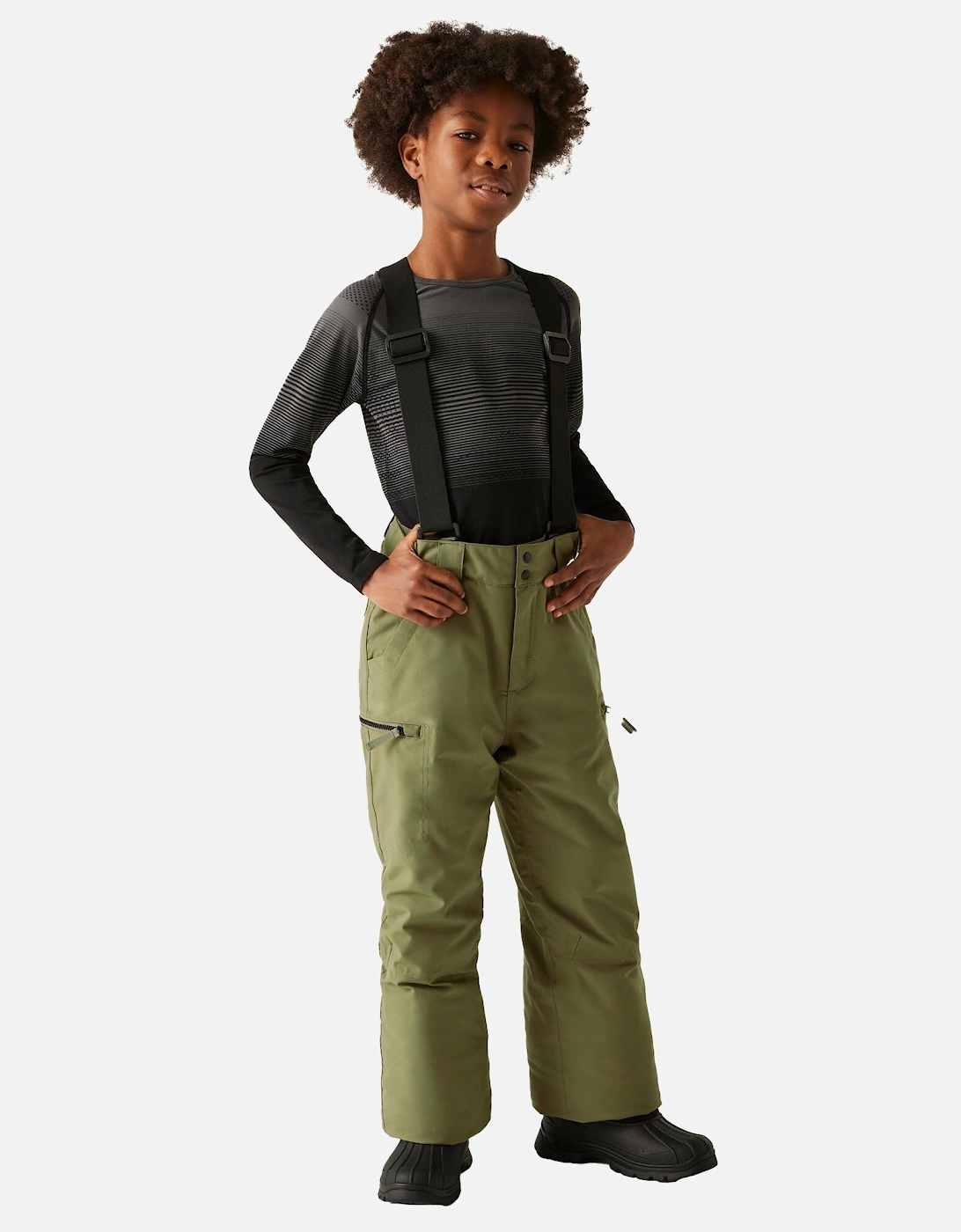 Childrens/Kids Pow II Waterproof Distressed Ski Trousers, 6 of 5