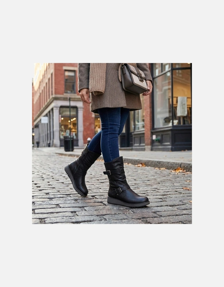 HANNAH4 Womens Mid Calf Boots Black