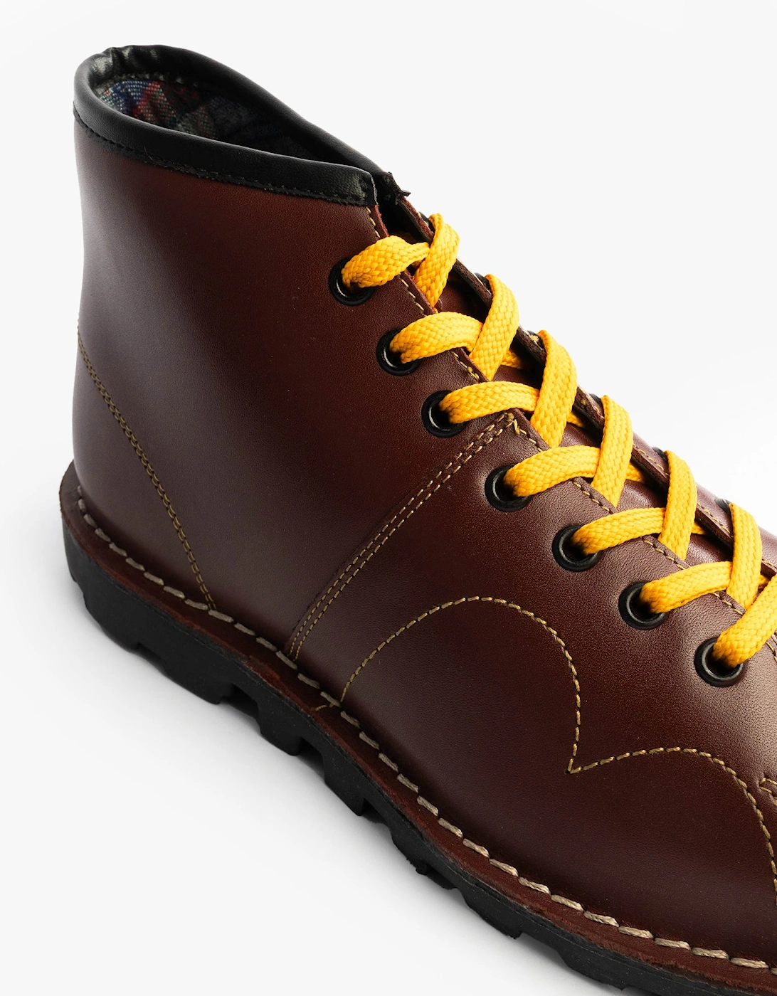 Unisex Leather Monkey Boots Wine