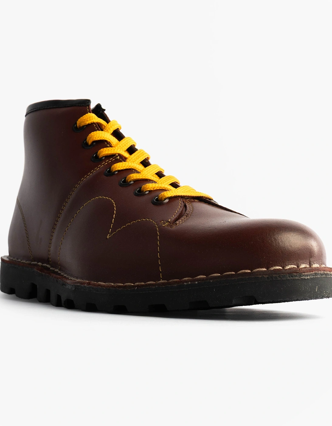 Unisex Leather Monkey Boots Wine
