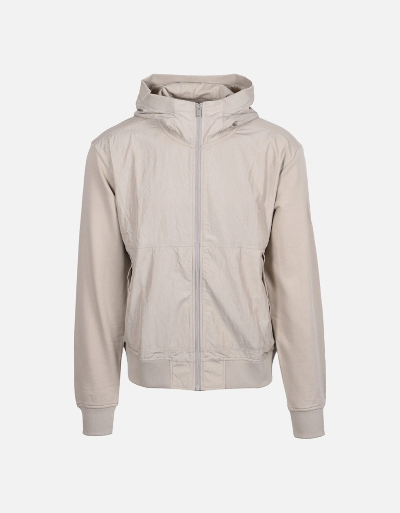 Boss Orange ZE_PROTECTIVE HOODED FULL ZIP LIGHT BEIGE